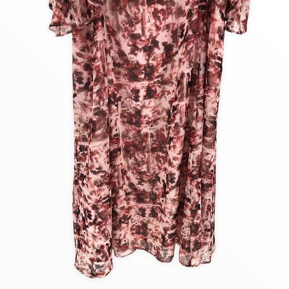 Chelsea28 Halter Open Shoulder Ruffle Print Dress size XL - Picture 9 of 14